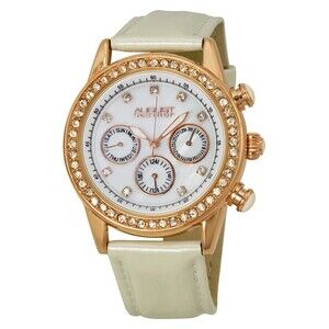August Steiner Rose Gold-tone Ladies Watch AS8018WT - White Mother of Pearl